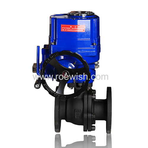 Electric DC24V AC220V 4-20mA Motorized Flanged Ball Valve