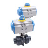 Pneumatic Actuated True Union PVC Plastic Ball Valve