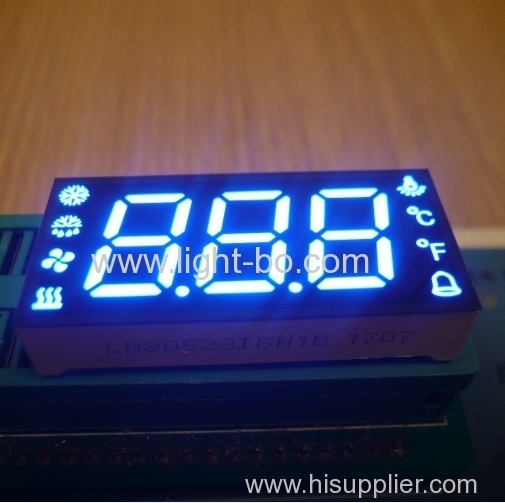 Custom ultra red triple digit 7 segment led display for refrigerator control panel