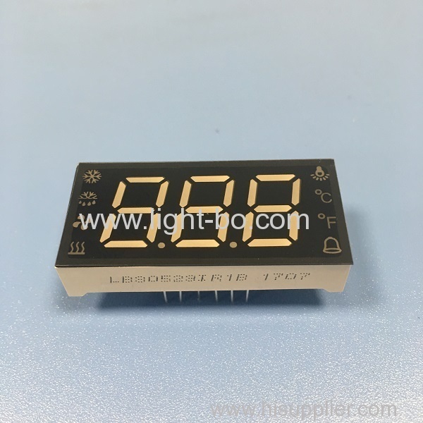 Custom ultra red triple digit 7 segment led display for refrigerator control panel