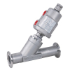 Tri-Clamp Ends Pneumatic Angle Seat Valve with Stainless Steel Actuator