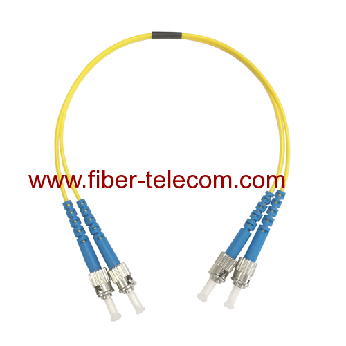 ST to ST Single Mode Duplex Fiber Optical Patch Cable 1M