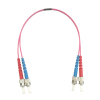 ST to ST MM Duplex FO Patch Jumper 1M