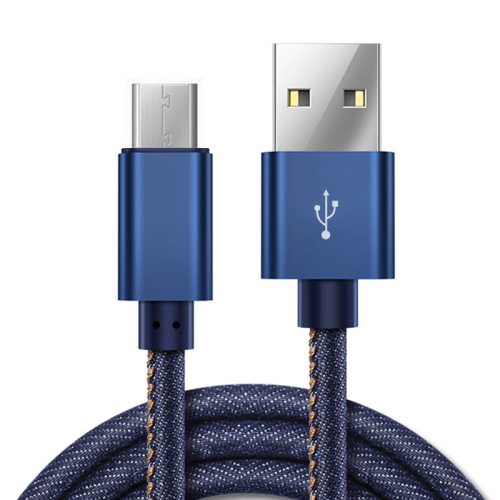 Jeans Stitched USB Cable USB A to Lightning Cable