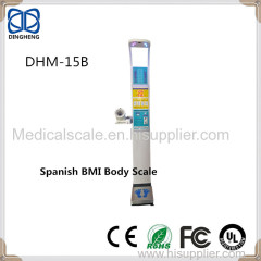 High quality chinese OEM digital height and weight BMI weighing scale with Blood pressure machine