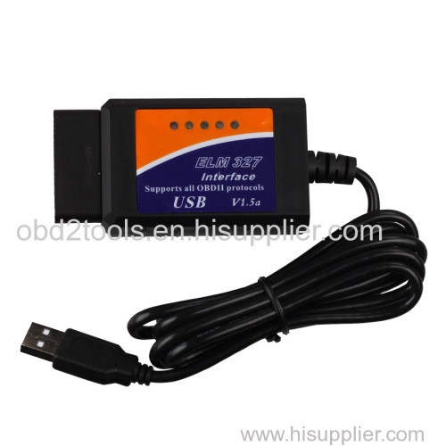 FTDI ELM327 FT232RQ+25K80 Interface OBDII OBD2 Auto Car Scan Tool Cable