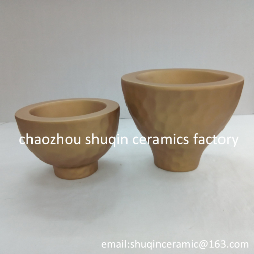 matt gold flower vase indoor vase ceramic vase in dolomite material