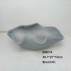 matt gray plate ceramic pot
