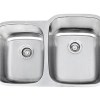 Handcrafted 304 Stainless Steel Undermount 40/60 Double Bowls 18 Gauge Kitchen Sinks