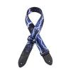 2&quot; Polyester Guitar strap with Sublimation printed with Christian Cross pattern and leather ends