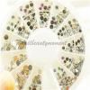 Hot Sale Round Nail Rhinestones Flat Back Acrylic UV Gel Decor Manicure Nail Art Strass Gem Wheel Kit(D59)