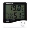 Indoor Room LCD Electronic Temperature Humidity Meter Digital Thermometer Hygrometer Weather Station Alarm Clock HTC-1
