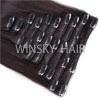 Malaysian Clip In Human Hair Extensions Full Head Hair Clips In 10pcs/set