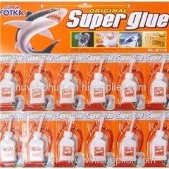 10g 12pcs Easy Openning Plastic Bottles Cyanoacrylate Glue In Blister Cards