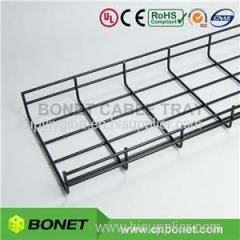 Premium Black Painted Metal Cable Basket Tray