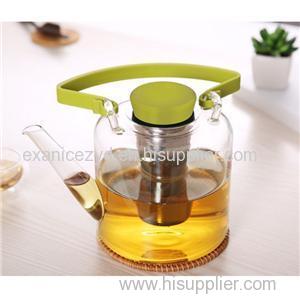 Heat Resistant Glass infuser Teapot with Metal Tea Strainer 1 Litre