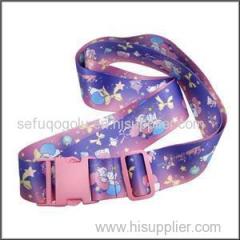 Polyester Sublimation Cartoon Logo Luggage Belt For Souvenir Gift