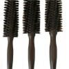 Wooden Spin Bristle Brush For Blow Drying Round Vented Types