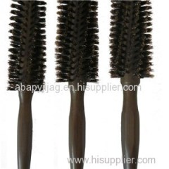 Wooden Spin Bristle Brush For Blow Drying Round Vented Types
