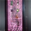 Indoor Dancing Floor Standing Black Frame Water Bubble Panel Wall Fountains Wine Conbinet With Shelves For Home