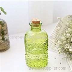 250ml Zakka Carved Glass Bottle Used For Home Fragrance Reed Diffuser Or Home Decoration