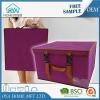 Large Purple Fabric Household Clothes Storage Boxes With Lids And Handle