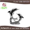 Silver Sculpture Resin Swimming Dolphins Figurine For Home Table Ornaments