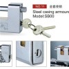 Hot Selling Heavy Duty Hardened Full Armoured Steel Shell Square Iron Padlock