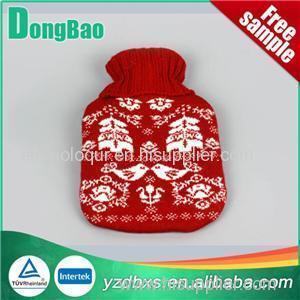 Hot Water Bottle Printed Knitted Cover