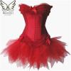 Plus Size Red And Black Gothic Corset Tops For Women