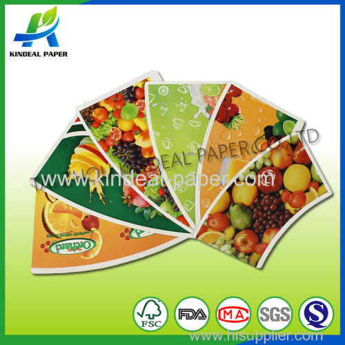 Printed pe coated paper for juice paper cup