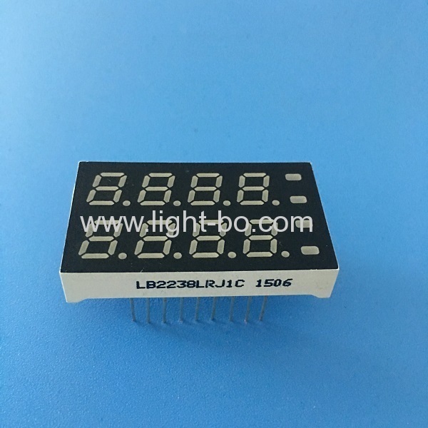 Custom Super red & Super Green 8 digit 7mm(0.28") 7 segment led display for Temperature Humidity Indicator