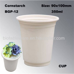 Simple Elegant Disposable Biodegradable Compostable Cornstarch Hot & Cold drinking Cup