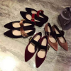 Suede pointy toe flat dress shoes