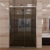 304 Stainless Steel Semi-framed Sliding Shower Doorwith Tempered Glass