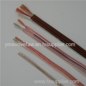 Colorful PVC Twin Flat Transparent Speaker Cable Wire