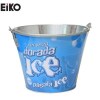 Round Galvanized Ice Bucket With Handle And Bottle Opener