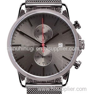 Japanese Quartz Movement Watch Vd51 Stainless Steel Big Face Watches For Men Matte Black