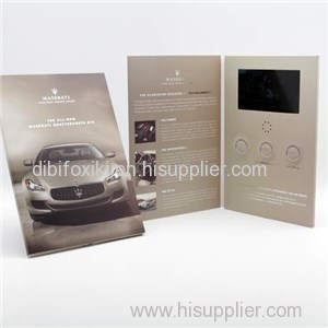 Soft Cover 5'' HD And IPS Screen LCD Card With CMYK Printing For Business Promotion