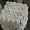 Crema Marfil Beige Marble Hexagon Penny Stone Tile Floor Kitchen Backsplash