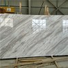 Bookmatch Greek White Volakas Marble Slab Flooring In 4 X 16 White Stone Subway Tile Backsplash