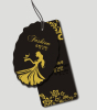 custom fashion garment paper hang tag with embossed logo factory