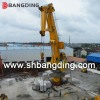 Knuckle Boom marine deck Crane on port for loading bulk cargo