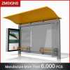City Street Stainless Steel Bus Stop Shelter With Roof/light box