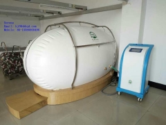 Two People Use Portable Hyperbaric Oxygen Chamber