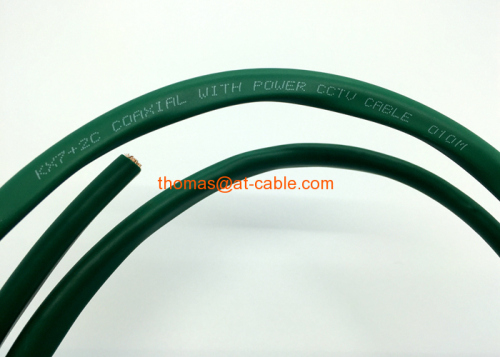 Kx7+2Alim Coaxial With Power CCTV Cable Video Wire for Camera Green PVC