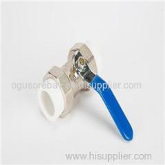 Ball Valve PPR Pipe Fittings With Brass Insert Floating Water Ball Valve
