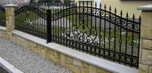 Residential house baluster design terrace wrought iron fence for sale