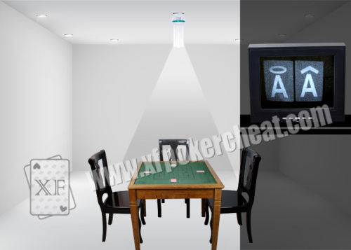 LED Mini pinehole Backside Camera Poker Game Monitoring System For Gambling Cheating