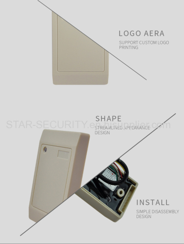 High quality Rfid Card Reader Wiegand Output Access Control Id/ic Card Reader 